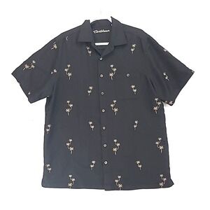 Caribbean‎ Hawaiian Shirt XL Mens Embroidered Palms Vacation Wear Spring Break